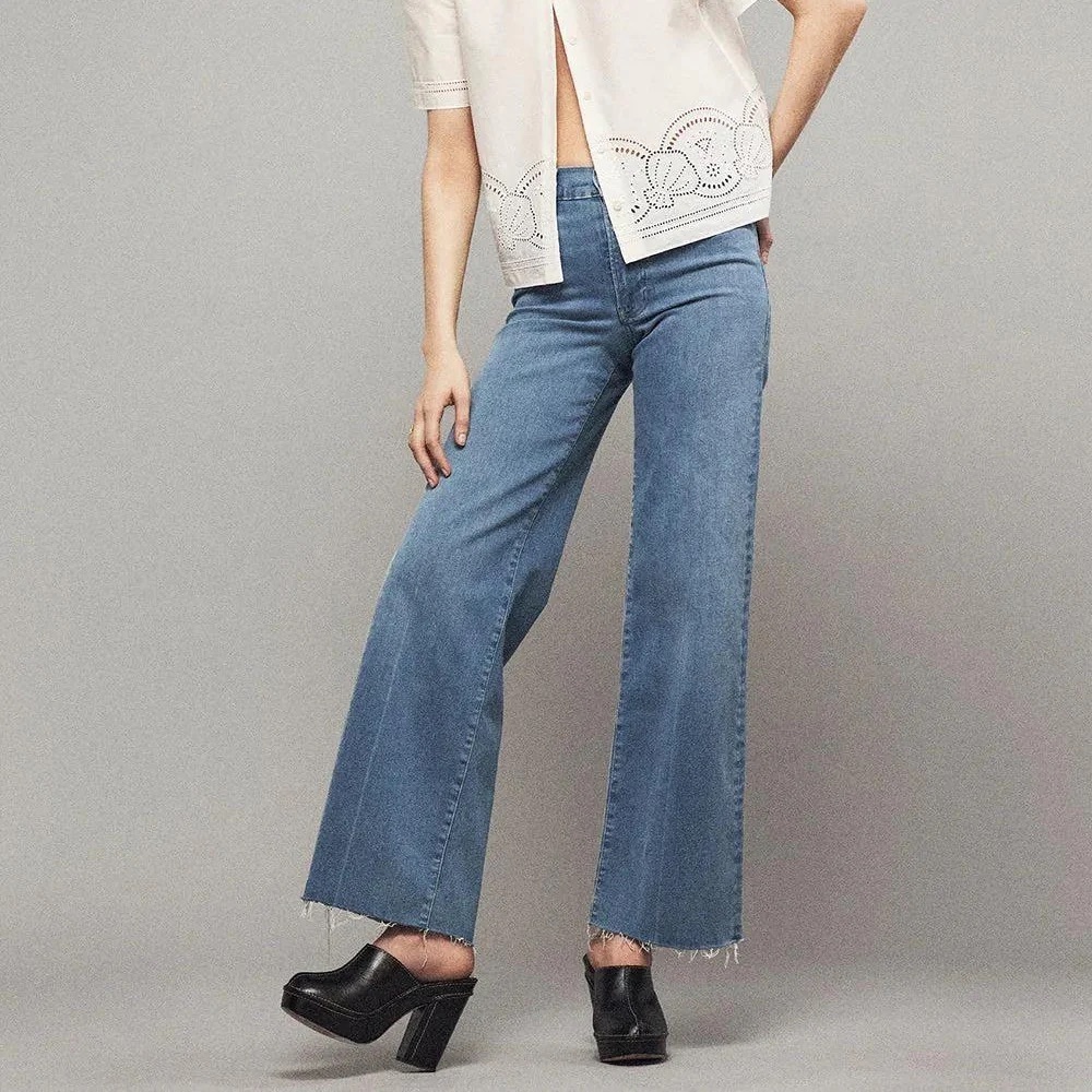 FRAME Le Slim Palazzo Light Blue Wide Leg Flare Jeans